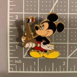 Disneyland Paris Mickey with Eiffel Tower and French Flag Enamel Pin